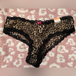 NWT cacique leopard print lace cheeky panty. Size18/20
